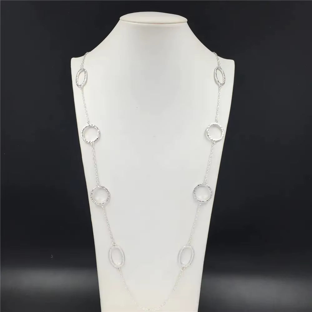 High Quality Layered Necklace Gold Color Fashion Chain with Square Linked Necklace for Women Friendship Jewelry