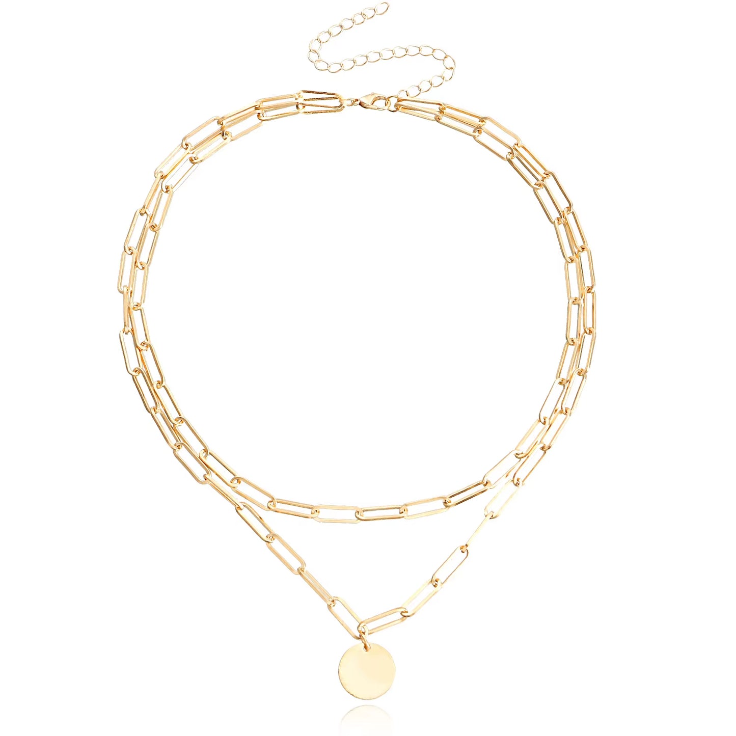 Vintage round Charm Layered Necklace Women'S Jewelry Layered Accessories for Girls Clothing Aesthetic Gifts Fashion Pendant 2022