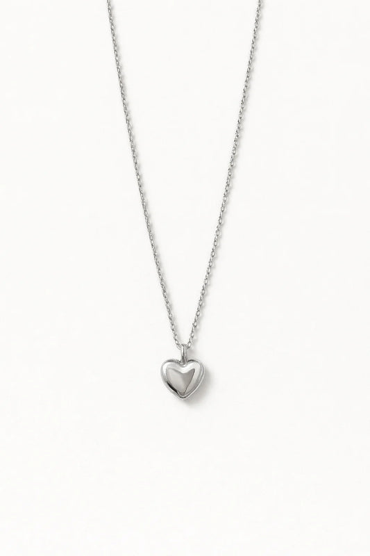 Stainless Steel Silver Heart Necklace for Women
