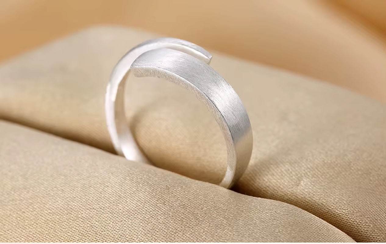 925 Sterling Silver Rings for Women Geometry Open Ring Hypoallergenic Sterling Silver Jewelry Gifts for Girls