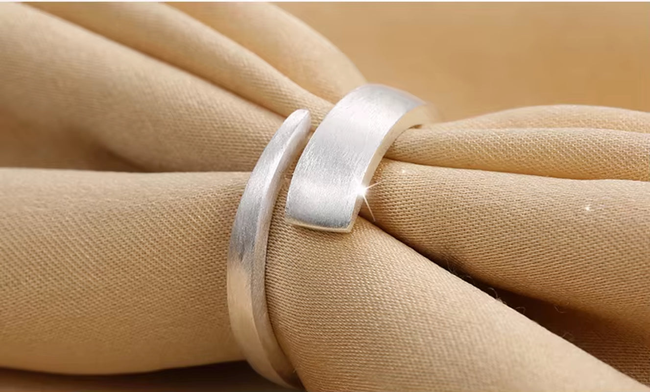 925 Sterling Silver Rings for Women Geometry Open Ring Hypoallergenic Sterling Silver Jewelry Gifts for Girls