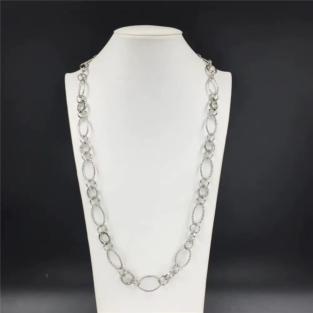 High Quality Layered Necklace Gold Color Fashion Chain with Square Linked Necklace for Women Friendship Jewelry