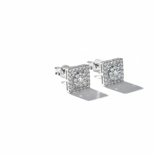 Sterling Silver Moissanite Stud Earrings Diamond Earrings S925