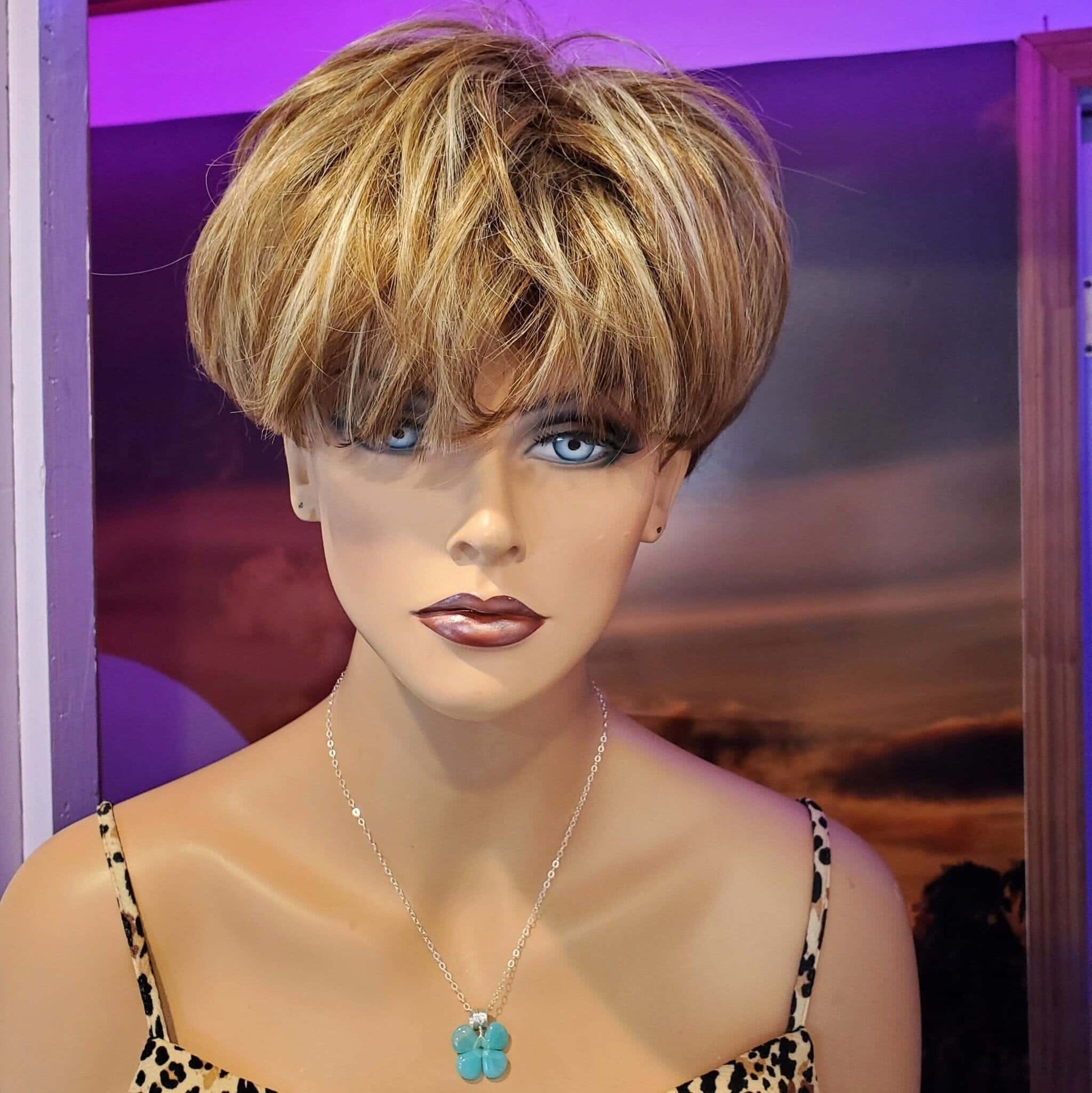 Mint Green Beaded Clover Necklace