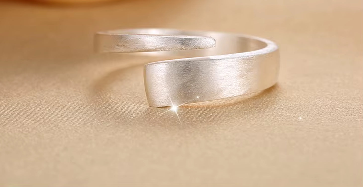 925 Sterling Silver Rings for Women Geometry Open Ring Hypoallergenic Sterling Silver Jewelry Gifts for Girls