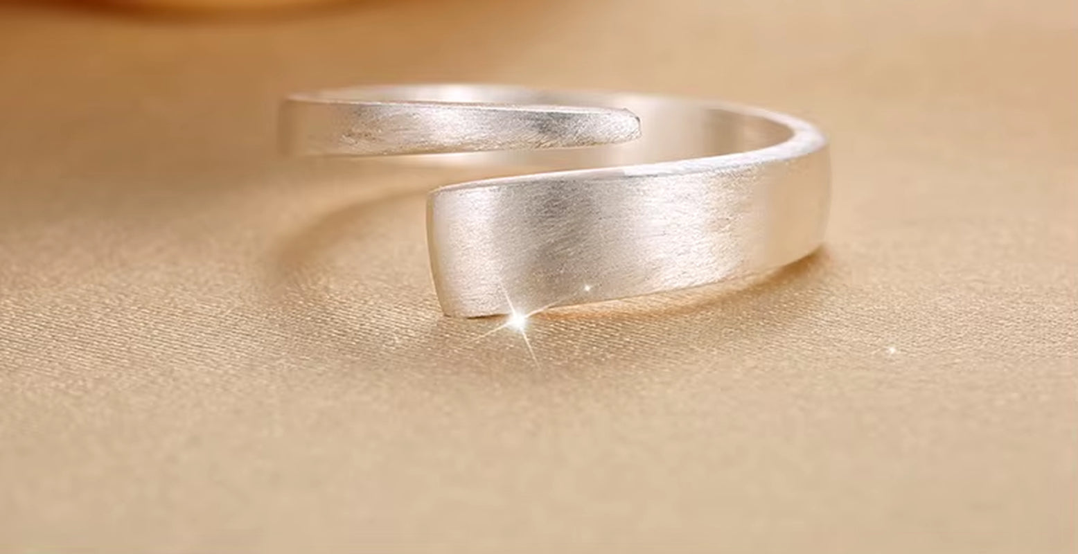 925 Sterling Silver Rings for Women Geometry Open Ring Hypoallergenic Sterling Silver Jewelry Gifts for Girls