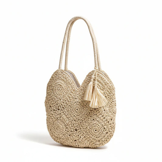 Large Capacity Straw Bag Shoulder Woven Bag