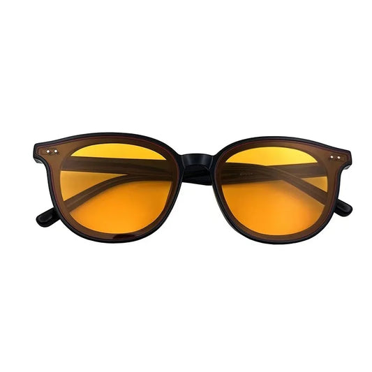 Luxury Unisex Square Sunglasses with Yellow Lenses - Timeless Retro Style for Men and Women