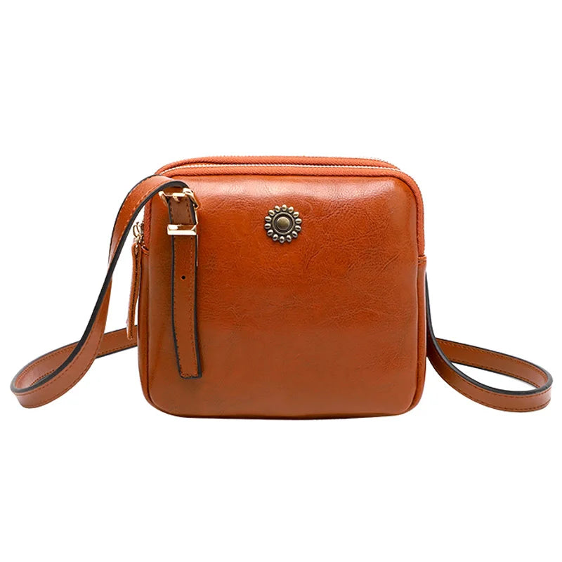 2024 Vintage-Inspired Women's Square Shoulder Bag - Designer Crossbody Handbag with Multiple Compartments